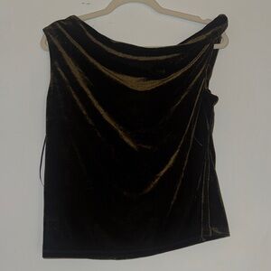 Elegant Brown Velvet Top